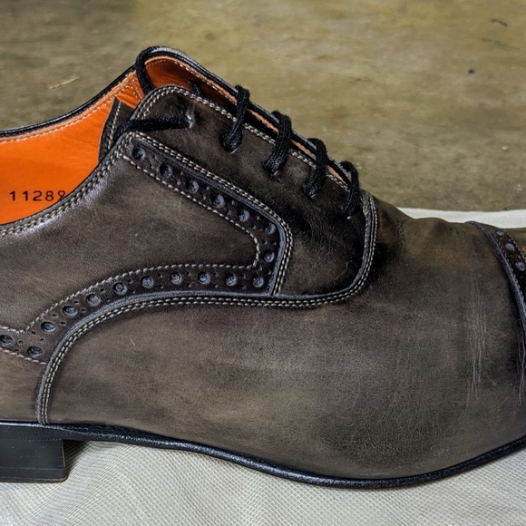 Magnanni Cap Toe Brogues Gray Antiques Leather Men